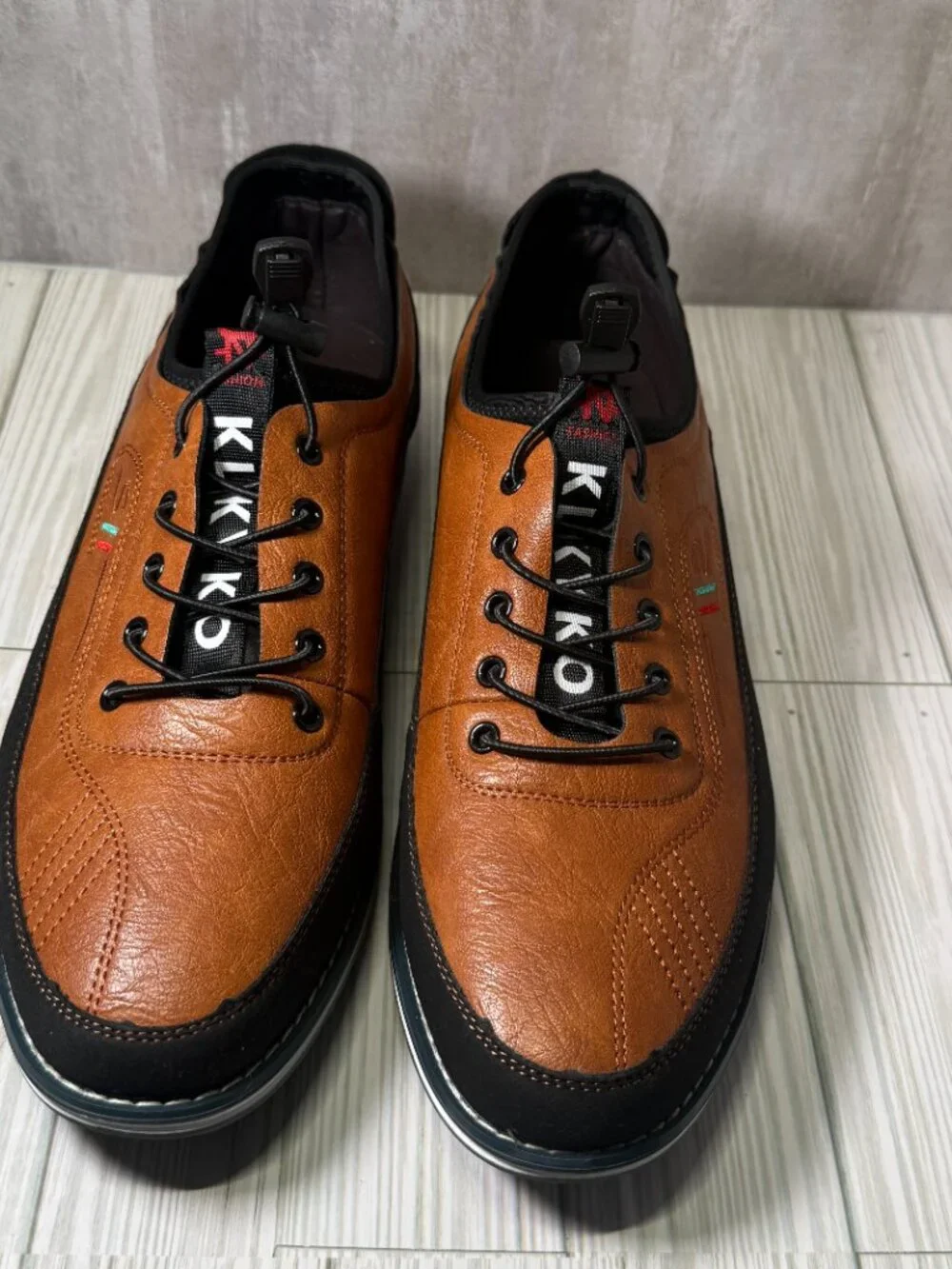 Men's Size 14 Narrow Casual Walking Shoes Brown Black Lace Up Comfort EU 49